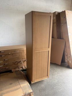 Hampton Bay Avondale Shaker Utility Pantry Cabinet in White Oak
