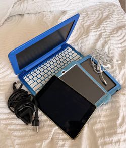 Laptop, iPad 4, iPad 1, kindle