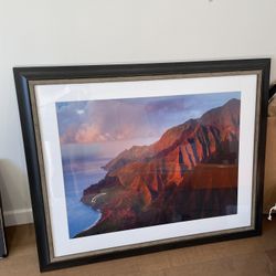 Framed And Matter Picture Of Napali Coast
