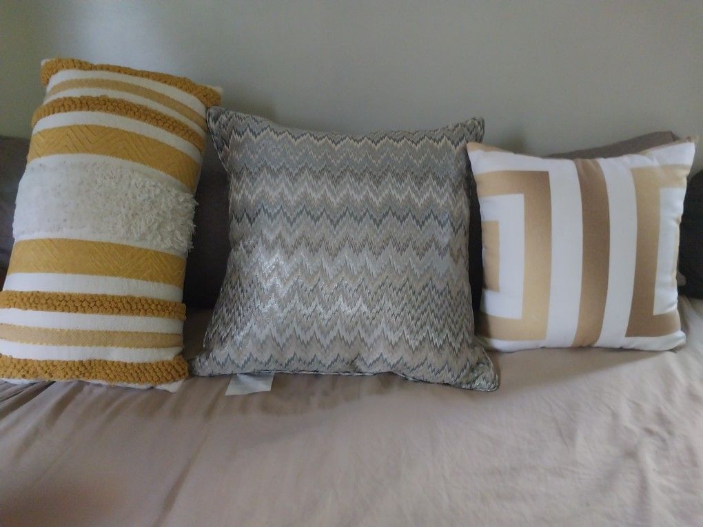 Decor PILLOWS. LG $10 Smaller $8 All Unused