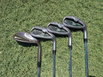 Taylormade RBZ golf Irons (8,9,P) + Nike VPro 56° Wedge with New Golf Pride MCC Align Grips
