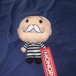 BRAND NEW Mr. Monopoly Uncle Pennybags 7" Plush Doll Stuffed Animal Toy Factory