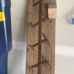 Rustic pantry wine bottle caddy
