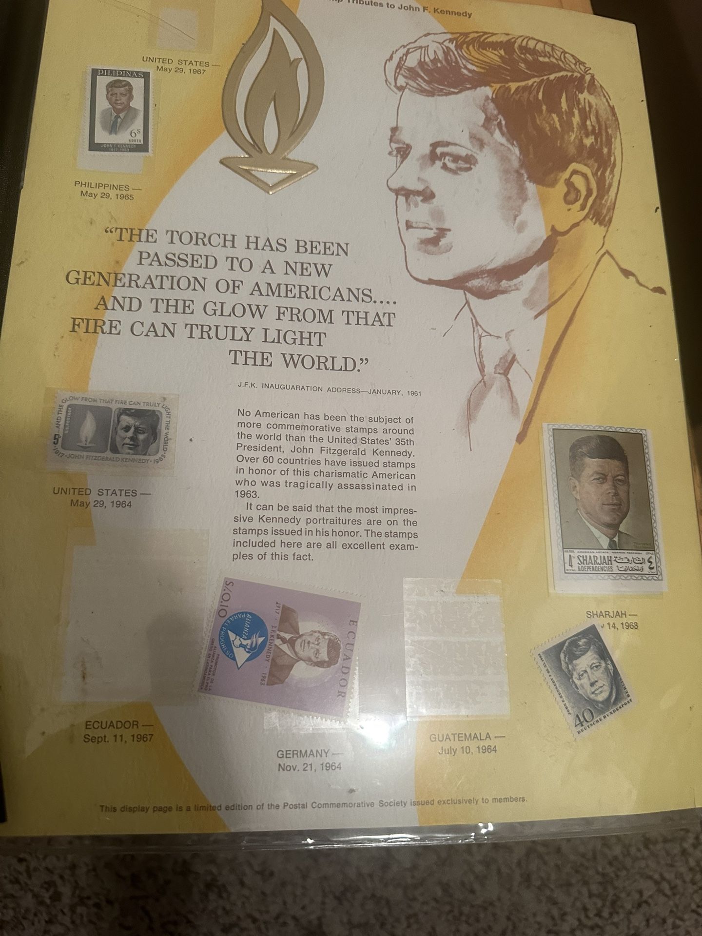 JFK Stamps And tribute