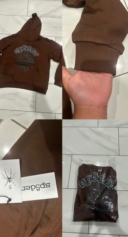 Spider hoodie brown size XL