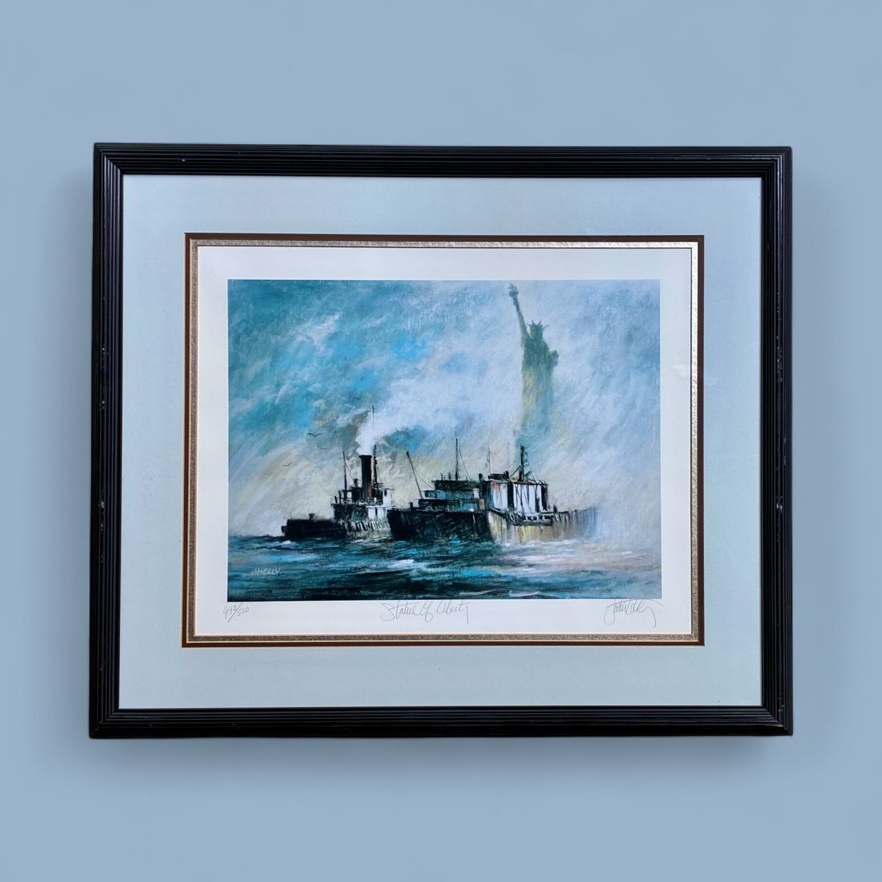 John Kelly Statue of Liberty Signed & Numbered Lithograph 440/500 – Framed – COA