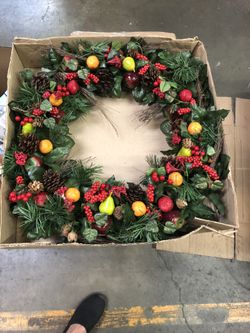 Artificial Christmas wreath decoration...!!!