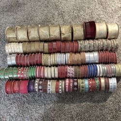 Celebrate It, Lot Of 149 Christmas Holiday Ribbons - Various Sizes & Styles, NEW