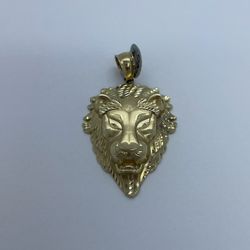 Gold Pendant Lion Style 10K New 