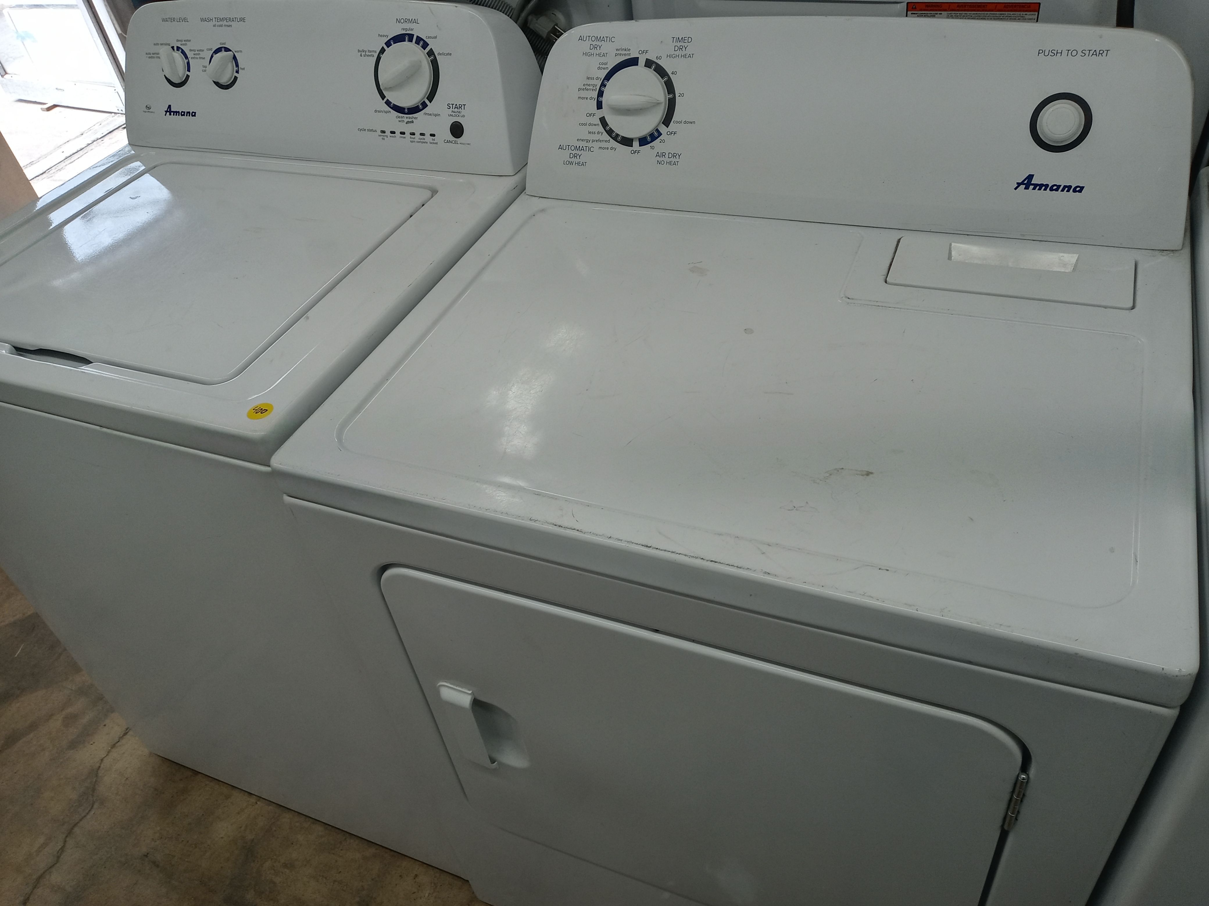 Amana top load washer and dryer set - Free delivery