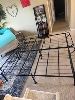 King size metal platform frame