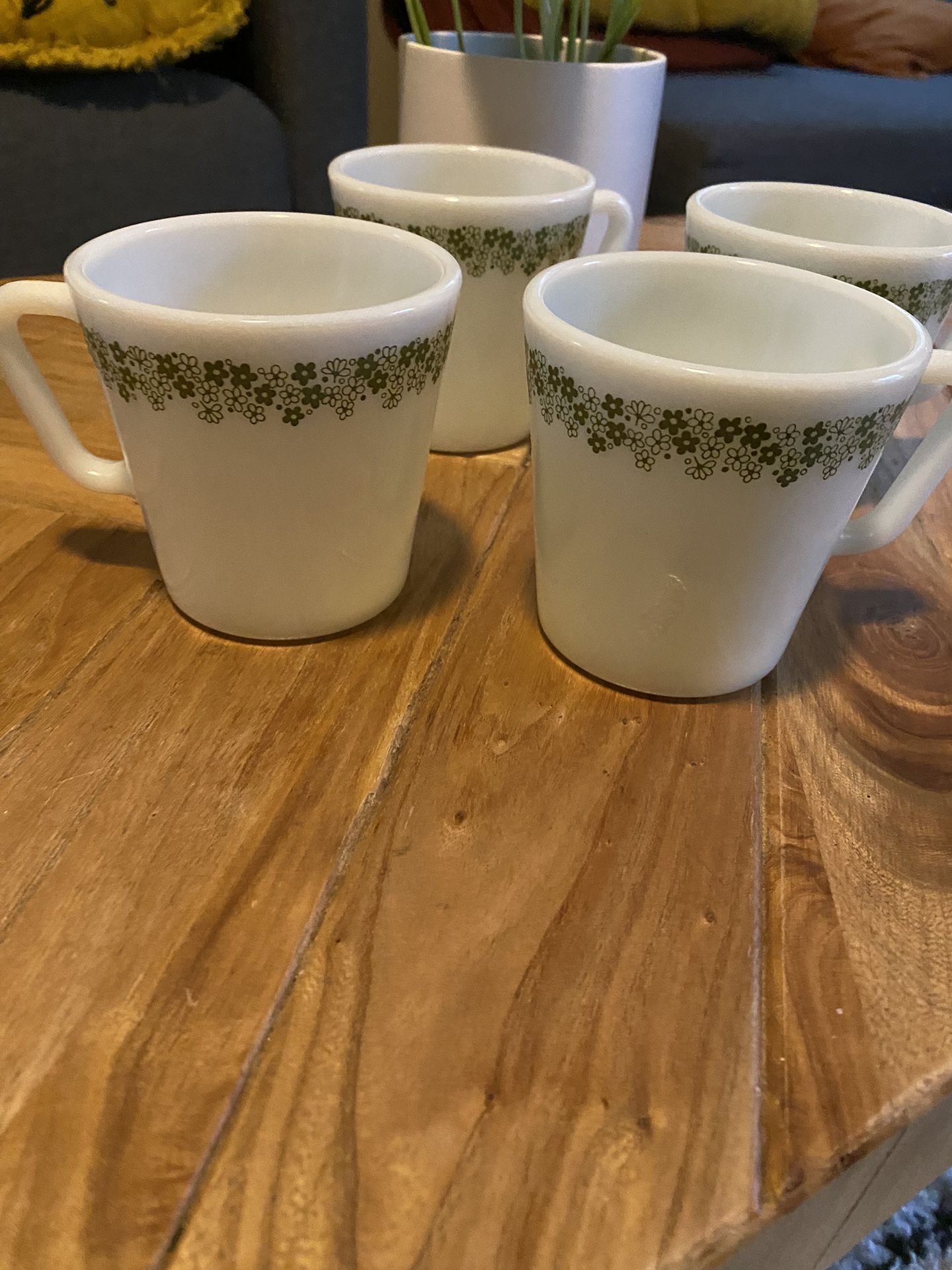 Vintage Pyrex Crazy Daisy Spring Blossom Coffee Cups Mugs