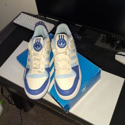 US Men's size 9-10.5 New Adidas Forum CL Low Cream White Lucid Blue IF7815