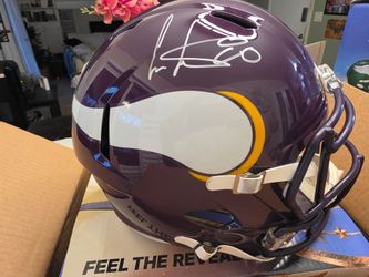 Signed Minnesota Vikings Full-Size Football Helmet