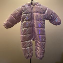 Lilac Holographic Baby Snowsuit