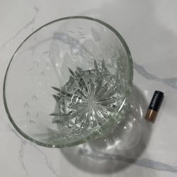 Vintage Princess House, Crystal Heritage, Etched Flowers, Ice Bucket Tub 5 1/2 Inches Tall