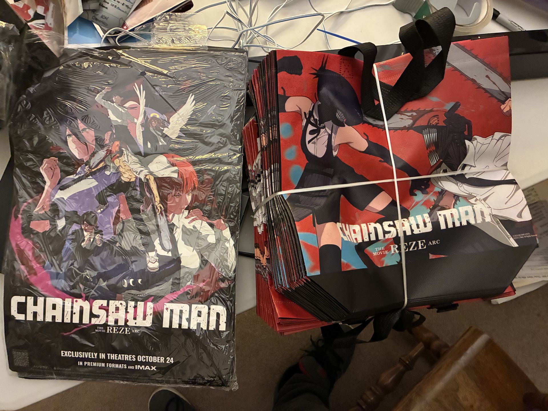 Chainsaw man posters and bags new