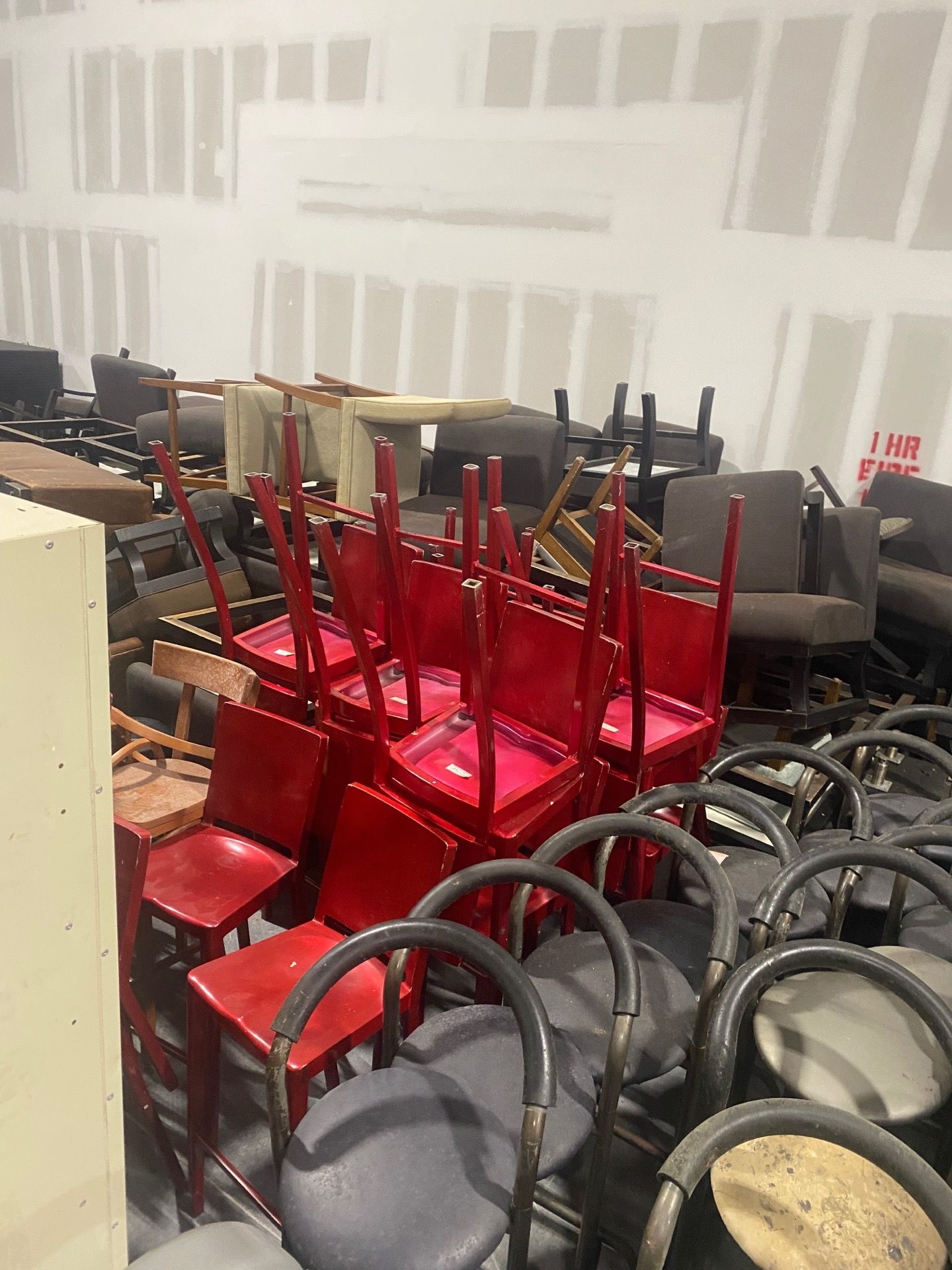 Red chairs