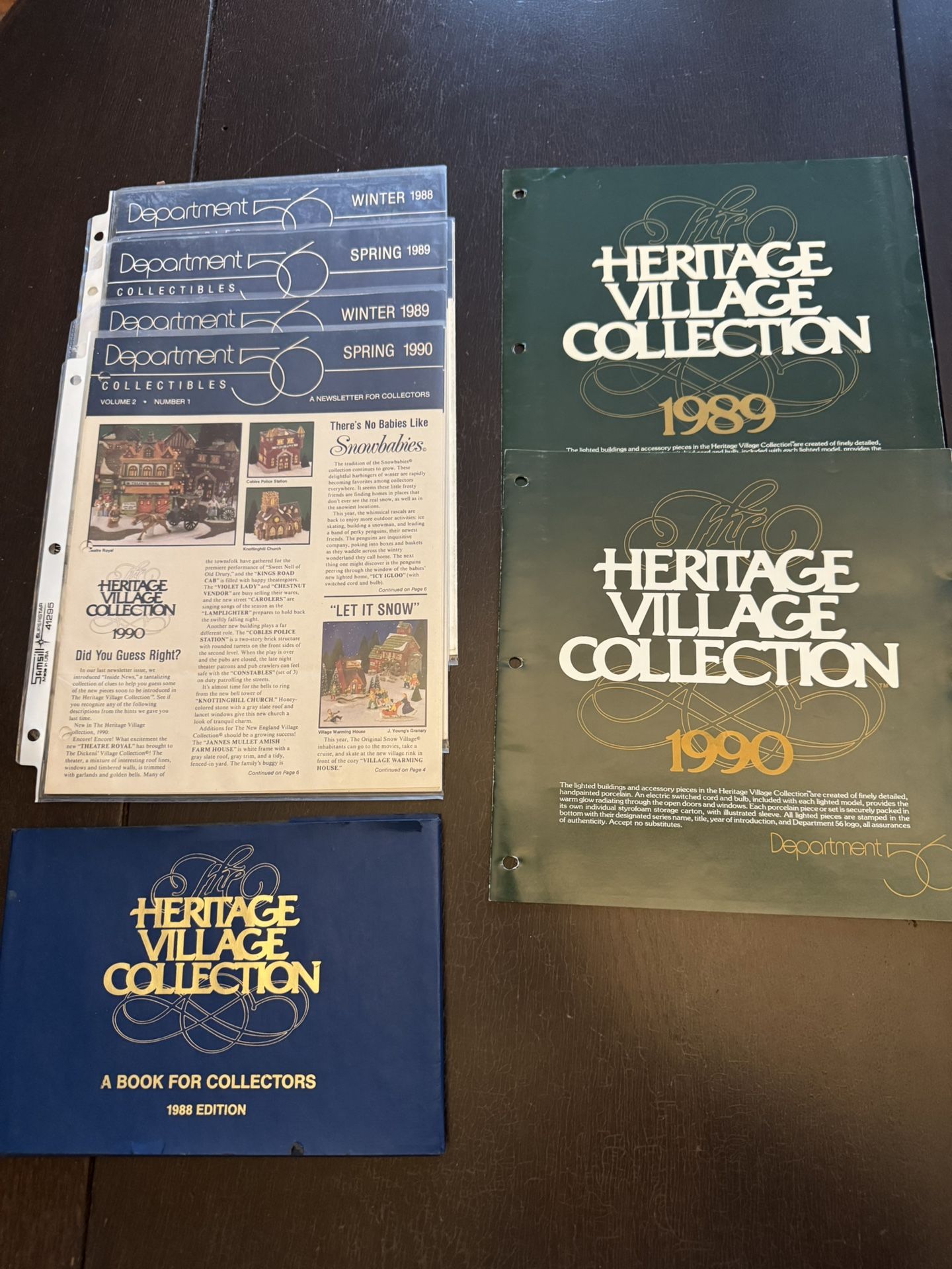 Lot Dept 56 Heritage Village Vintage Pamphlet Booklet book newsletter 1(contact info removed) Dickens