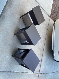 Set of 3 Wood End Tables / Nightstands - Great DIY Upcycle