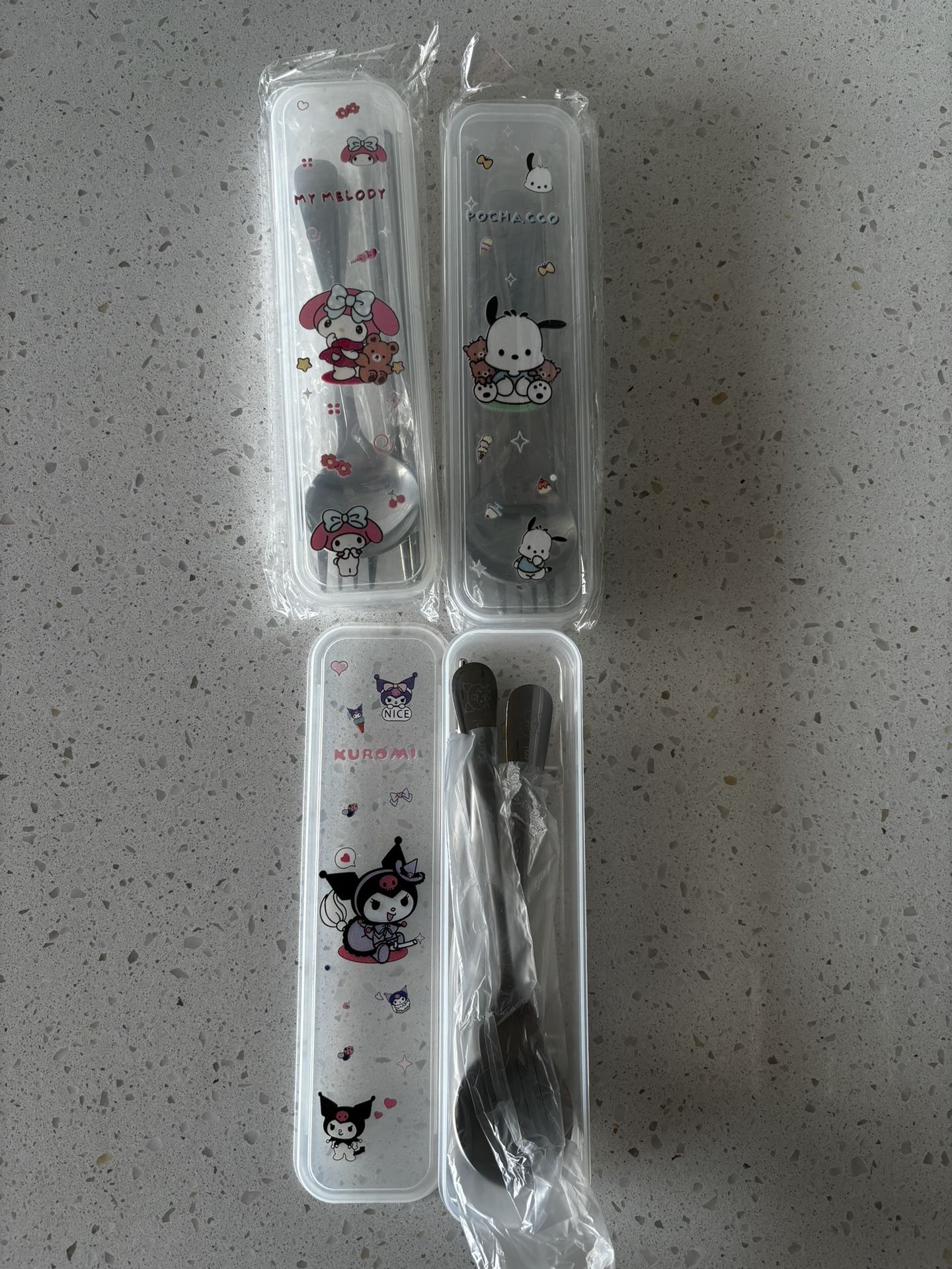 Kuromi Melody Pochacco Utensil Set