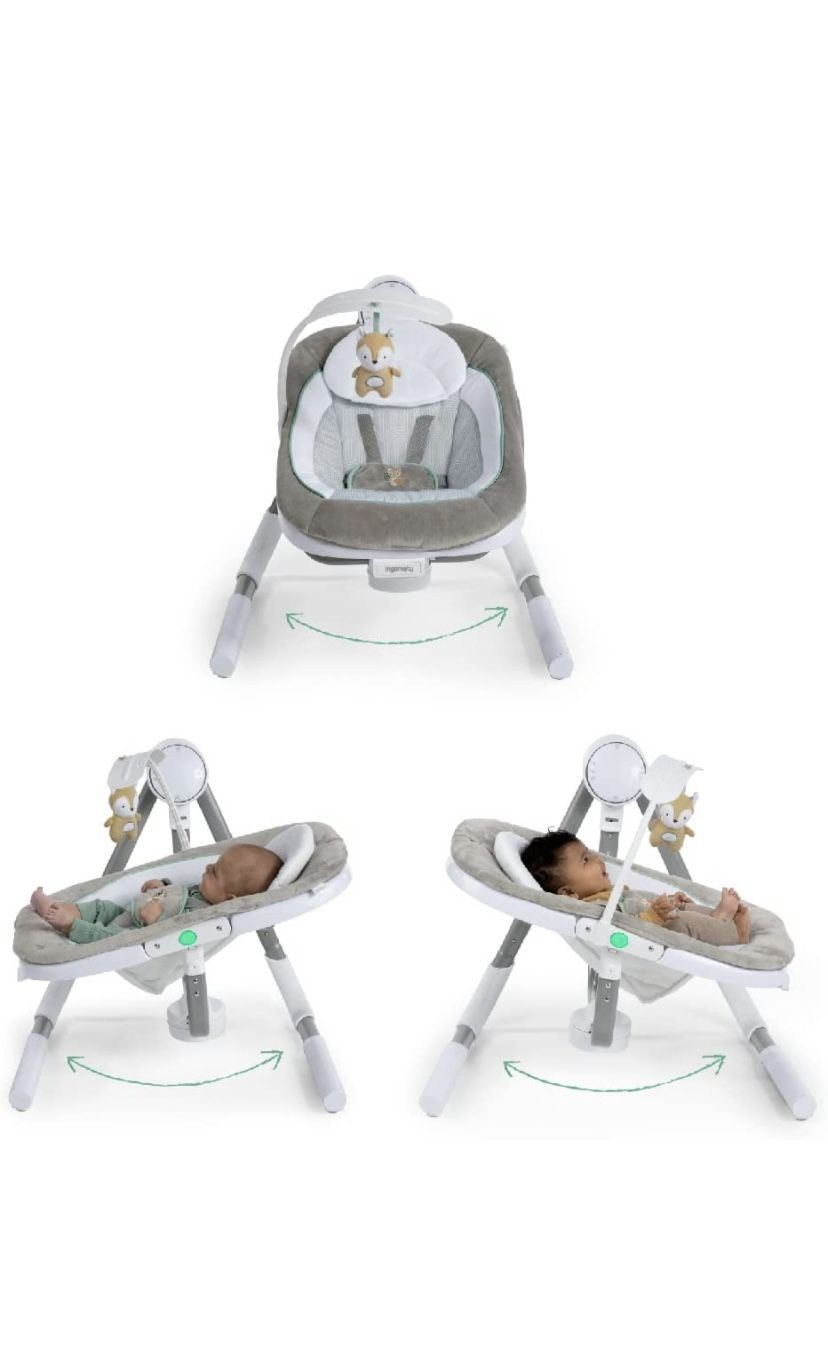 Ingenuity Anyway Sway 5-Speed Multi-Direction Portable Baby Swing with Vibrations - Ray, 0-9 Months