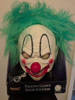 Scary clown door knocker