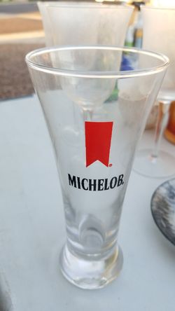 Vintage michelob tall beer glasses set of 5