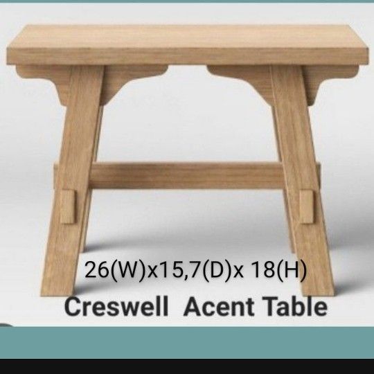 Brand New Creswell Natural Accent Table