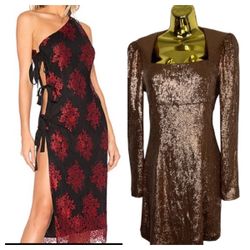 Dresses Hour:s Black Red Midi XXS Intermix Sequin Size 2