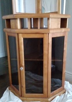 CORNER BAR CABINET WITH WINE STORAGE