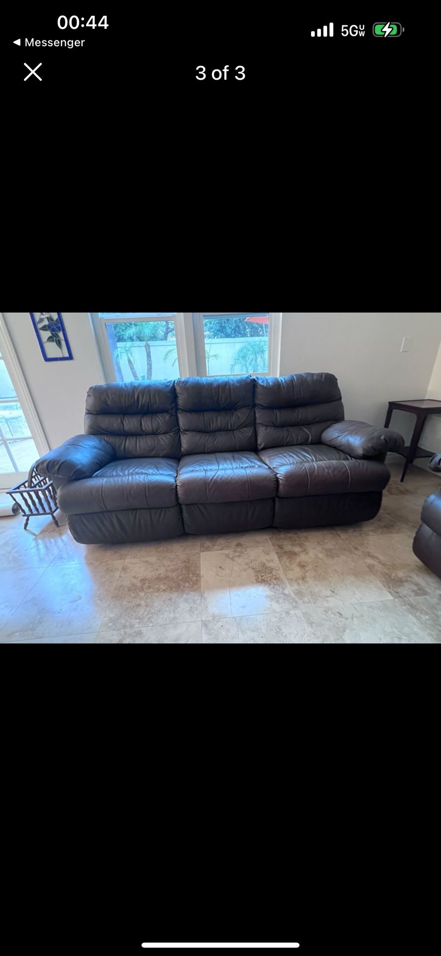 Leather Recliner Couch