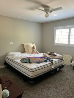 King size bed and frame