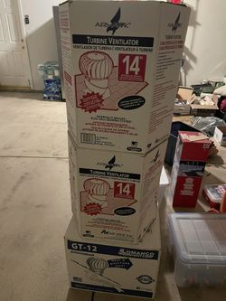 (2) 14” Airhawk turbine Ventilators  (1) 12” 