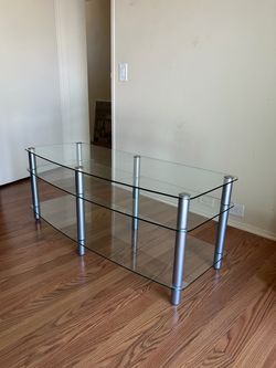 3 Tier glass media console