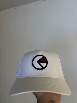 White Fitted Cap with Circle Logo