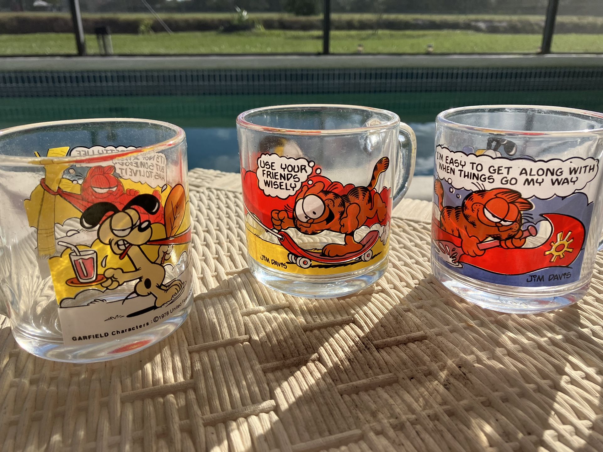 Vintage Garfield Mugs Set Of 3
