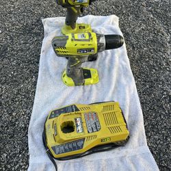 Combo Impact Drill And Drill We Battery And Charger 