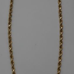 10kt yellow gold chain 5.5mm wide 24 inches long rope design 15.9grams 875753-1