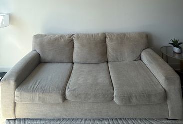 3-Seat Fabric Sofa in Beige $300 OBO