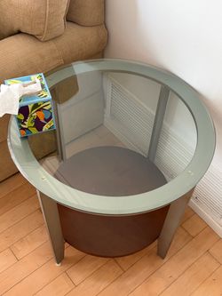 Ethan Allen Glass End Table
