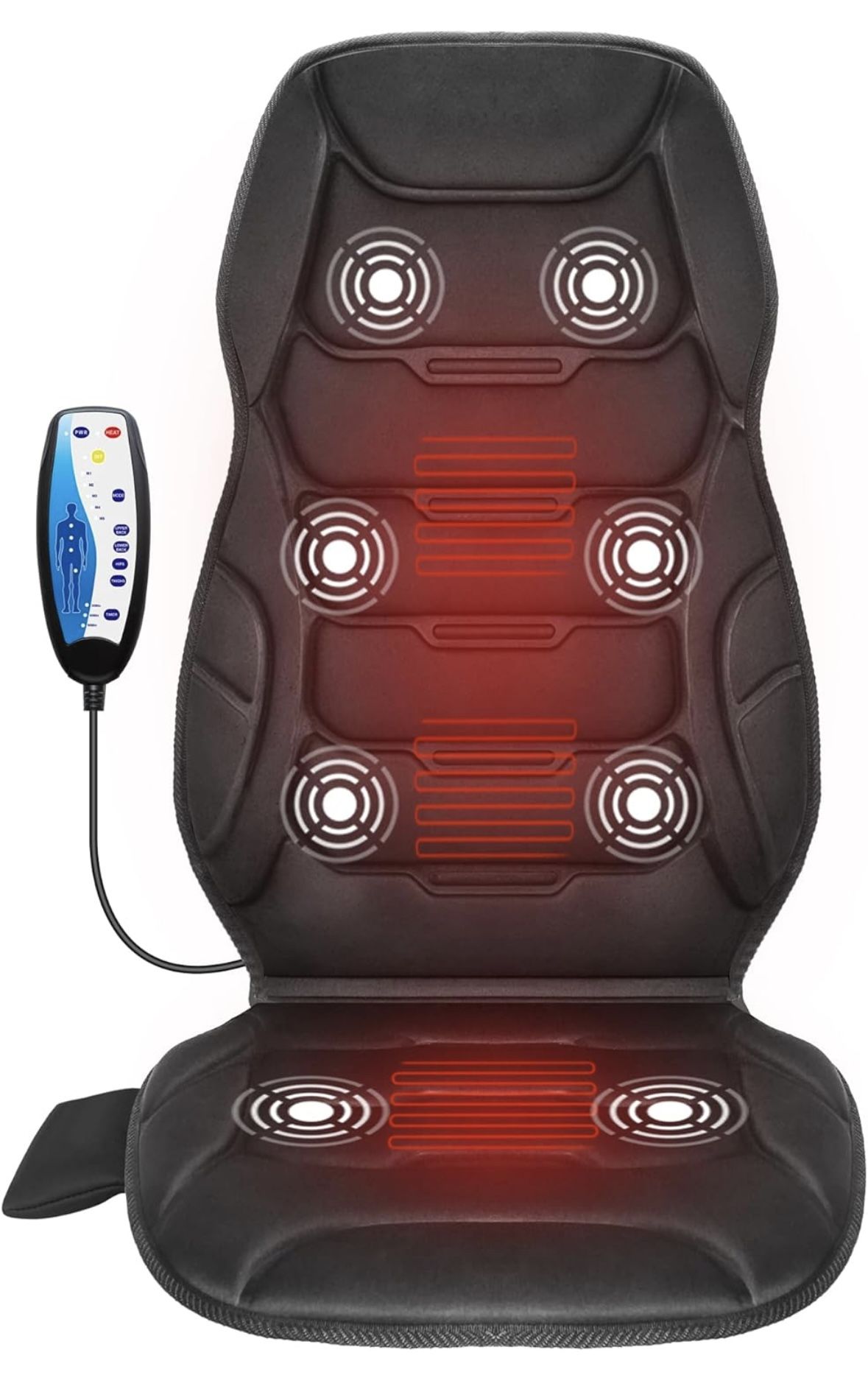 Back Massager with Heat, Vibration Massage Seat Cushion #5