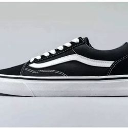 Old Skool Vans Skateboard Black White Sneakers Women Size 8.5 Mens Size 7. Condition is "Pre-owned". See pictures ask questions and make an offer! 