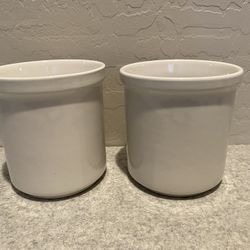 Cream Ceramic Crocks