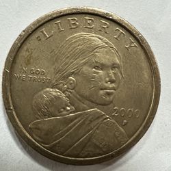 6 2000-p Sacagawea One Dollar Coins