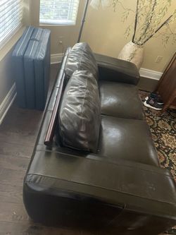 Black Lather Sofa