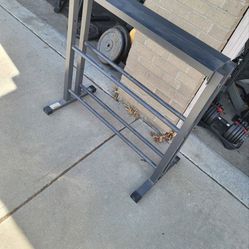 Dumbell and kettlebell rack