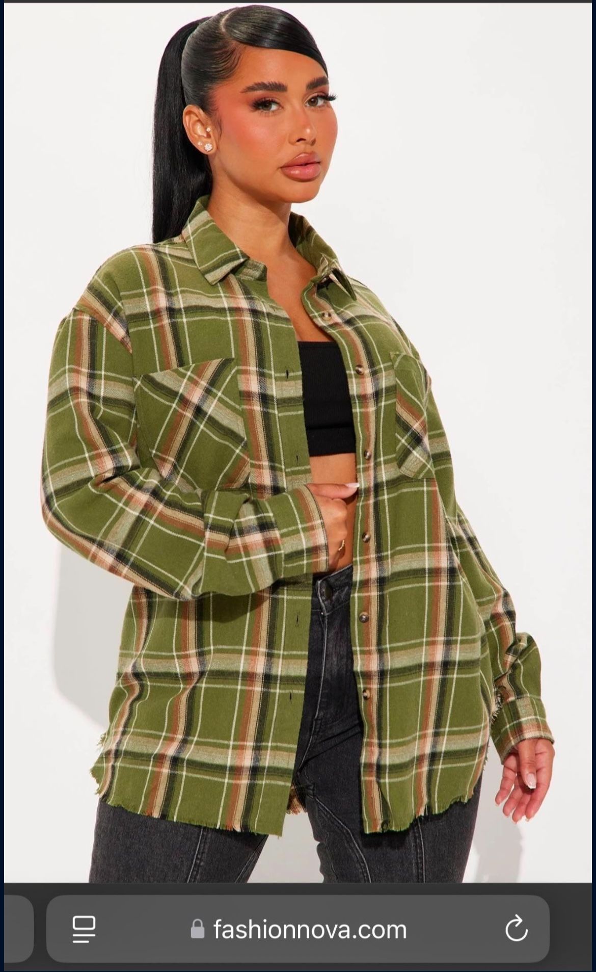 Fashion Nova Plaid Shirt