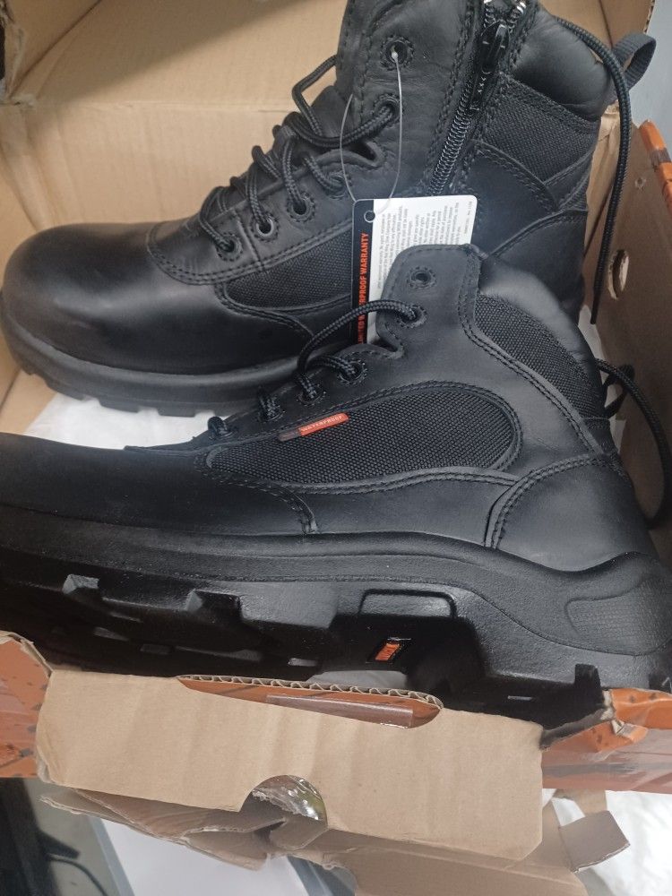 Red Wing Men's BLACK 6" LACE Up Waterproof Work Boots