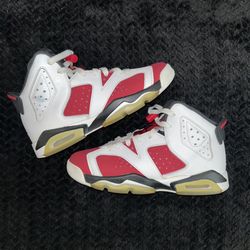 Air Jordan 6 Retro Carmine 2014 (Grade School) 5.5 Shoes